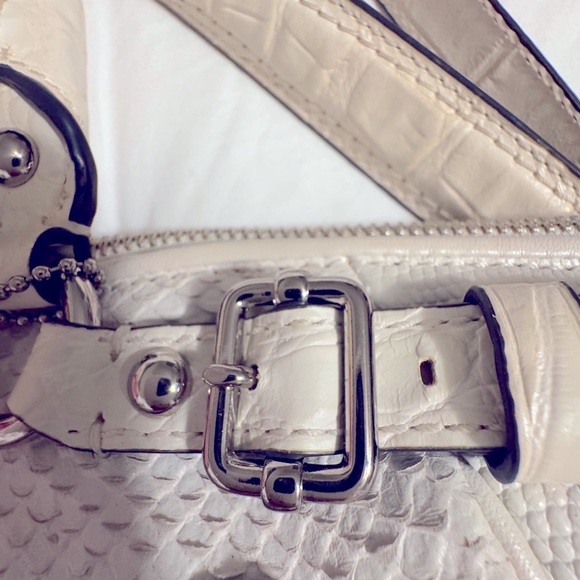 Coach Exotic white satchel crossbody bag #19635 - Picture 5 of 15